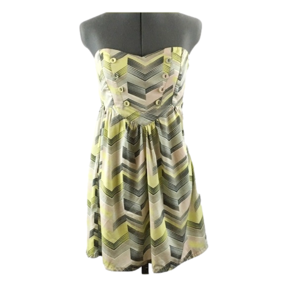 𝅺billabong 💕Strapless Chevron Print Dress💕